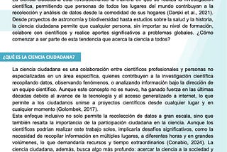 ¡Investiga desde casa!Cómo la ciencia ciudadana nos conecta con el mundo científico