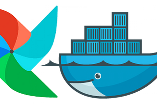 Logos of Airflow and Docker