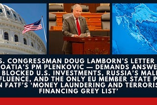 U.S. Congressman Doug Lamborn Sends Letter to Croatia’s Prime Minister Plenkovic | Official Letter…