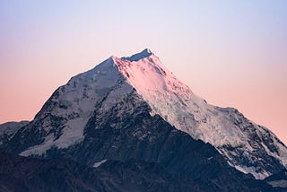 A snowy mountain top