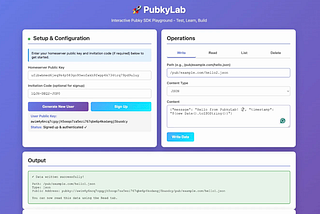 Pubky Lab: A Simple Playground for Testing Pubky SDK Calls