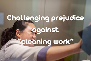 A woman who cleans as a job