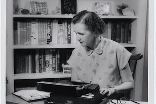 Antique “Underwood 5” upright typewriter, believed to have been used by Rachel Carson to type her field notes during visits to National Wildlife Refuges. Rachel Carson archival treasures are found at the U.S. Fish and Wildlife Service (USFWS) National Conservation Training Center in Shepherdstown, West Virginia.