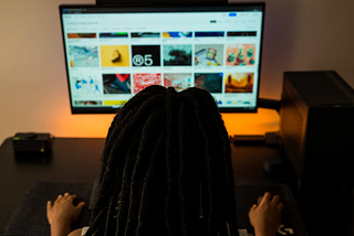 A picture of me (Don Precious) at my workstation. With my monitor on, scouring the internet for inspiration.