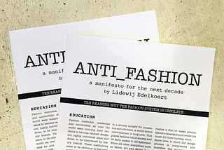 Li Edelkoort publishes manifesto
explaining why “fashion is obsolete”