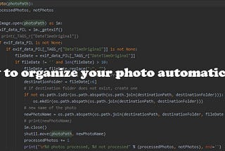 Create a Photo Organizer in 1 hour with Python