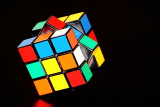 A partly solved Rubik's cube which requires visual concentration and even multiple target tracking