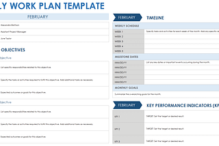 6 Steps to Create a Work Plan Template Excel