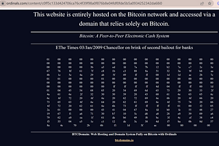 Bitcoin Website under .btc system