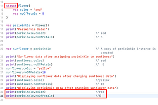 Class Vs Struct with Example in Swift