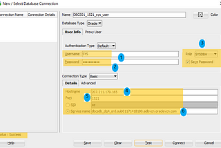 Oracle Base Database Service: Connect from SQL Developer & App VM