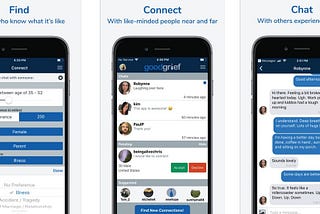 Goodgrief App — The Social Network For Loss on iOS, Android and the Web (Media Kit)