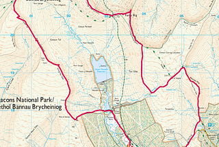 GPS route map, recorded during walk