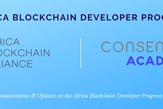 Africa Blockchain Developer Program | Announcements and Updates