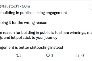 Build In Public To Share Mistakes, Learnings & Winnings Not For Engagement