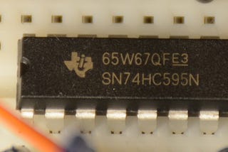 Using a 74HC595 to control a LED Matrix