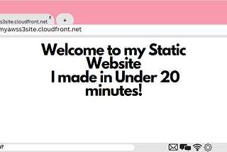 ~Create a Static website using S3 and CloudFront~