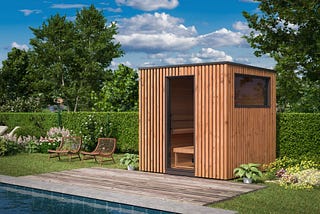 Swimming pool builders are cashing in on the craze for outdoor saunas.