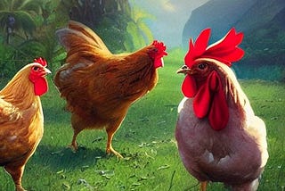 AI Generated Chicken Painting