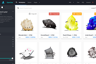 You can trade Crystal to Eth at OpenSea.io