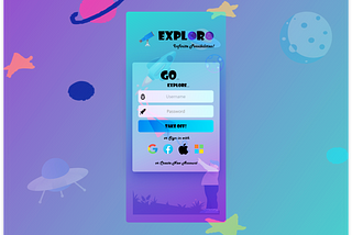 Exploro — Beautiful Sign In Screen Android