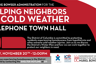 Join Our Telephone Town Hall Tuesday on Helping Neighbors in Cold Weather