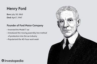 I love this quote from Henry Ford himself: