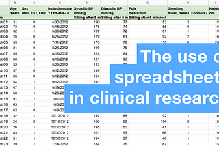 Risk of using Excel in clinical research