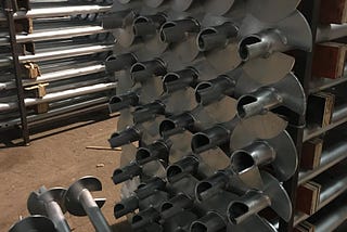 cut end helical piers