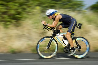 US Navy Seal riding a bycicle