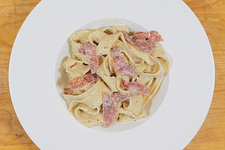 I never said this truffle cream pasta was a healthy weeknight dinner.