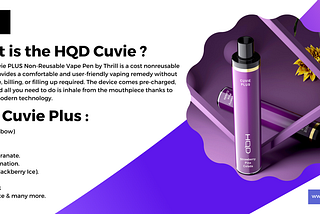 HQD Cuvie Plus Disposable Vape Pen at the Best Prices