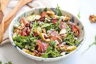 Pear, Cured Ham & Walnut Salad