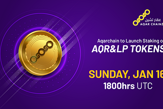 Aqar chain launches Staking for $AQR token and LP token