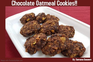 Chocolate Oatmeal Cookies!!