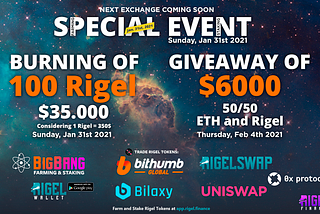 Special Event, Burning of 100 Rigel