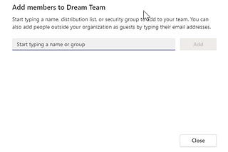 Bulk import email addresses to a Team in MS Teams