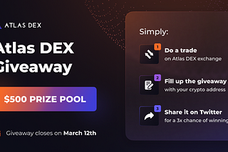 Atlas DEX $500 Giveaway | Swap and get rewarded!