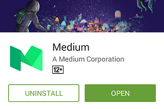 I installed the Medium App earlier this year on the 2nd of May to be precise.