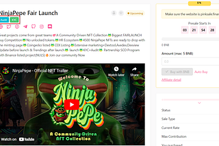 #NinjaPepe has received the important 2 badges KYC+Audit from #pinksale