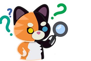 Illustration of cat holding a magnifying glass