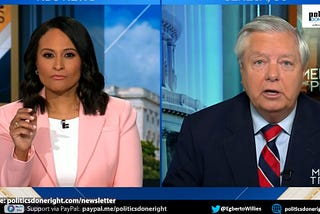 Kristen Welker’s challenge to Sen. Lindsey Graham sent him into an unhinged warmongering rant.