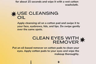 4 Easy Tips to Remove Your Makeup Infographic By Spa Kora