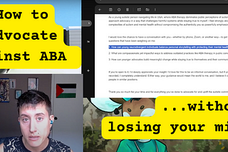 How to Advocate Against ABA Therapy Without Losing Your Mind