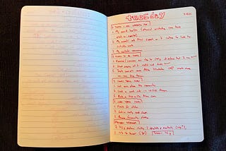 An excerpt from the author’s journal.