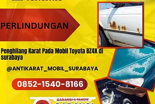 Perlindungan Penghilang Karat Pada Mobil Toyota BZ4X di surabaya