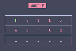 wordle interface