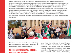 A Guide to Conducting Kashmir/Palestine Solidarity Teach-Ins