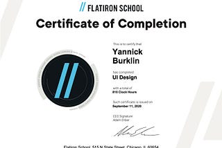 Roughly around this time last year I discovered an opportunity to study UI Design at Flatiron…