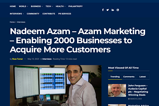 Eye-Opening Interview with Azam’s CEO: Revealing Success Secrets and Dream Dinner Guests